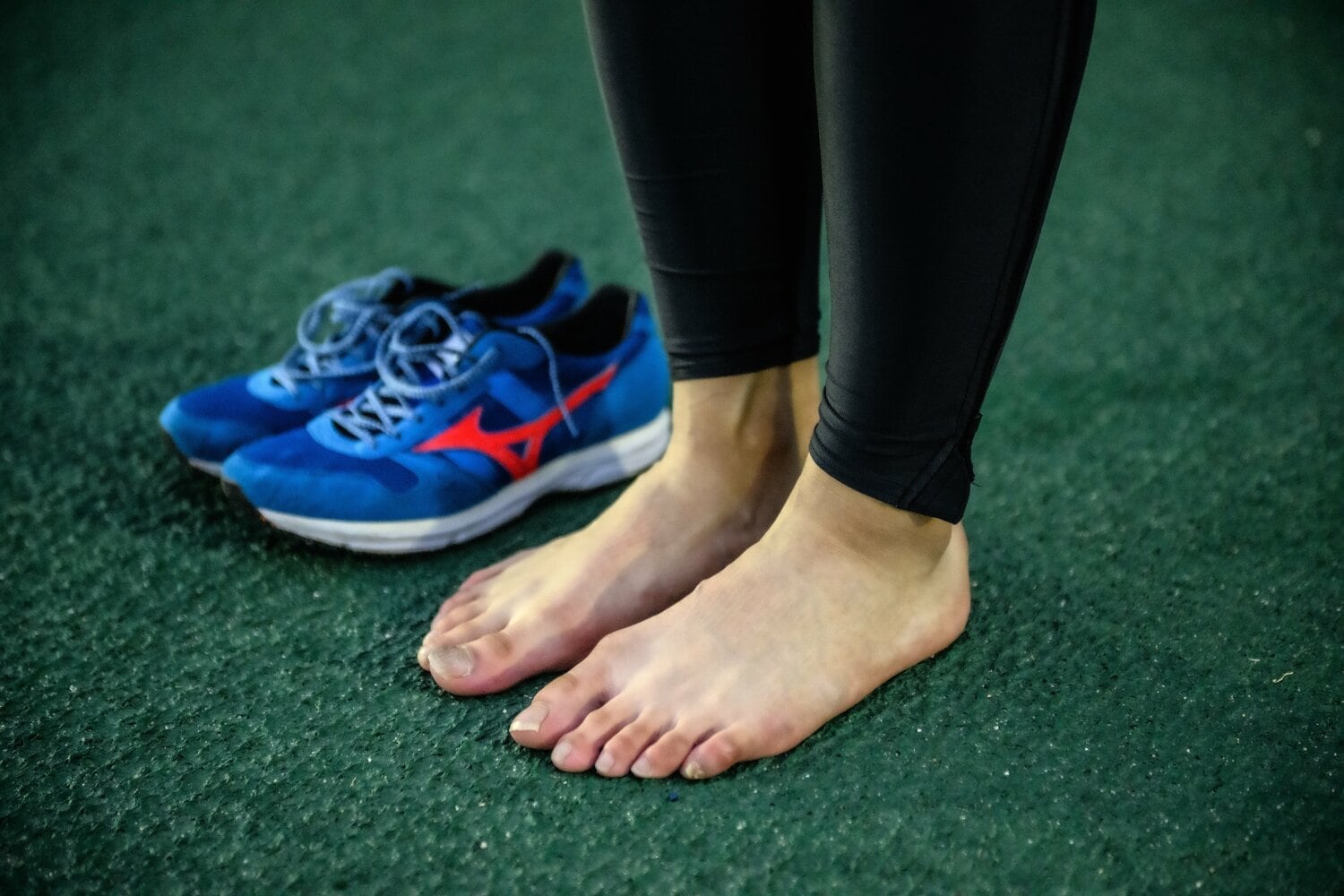 接地の感覚をつかむため、裸足での練習も大事にしているという