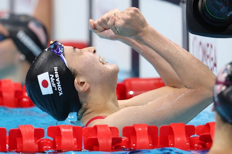 東京五輪で金メダルを獲得した大橋。渾身のガッツポーズだった©Getty Images