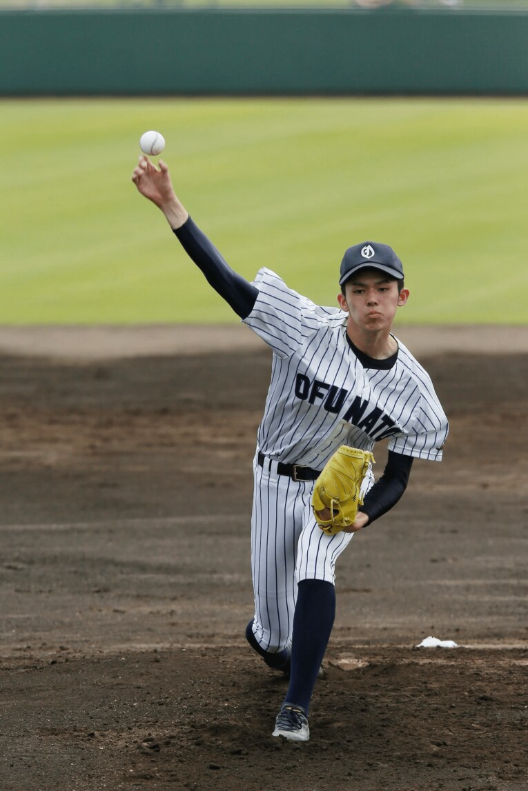 大船渡高時代の佐々木朗希　©Shigeki Yamamoto