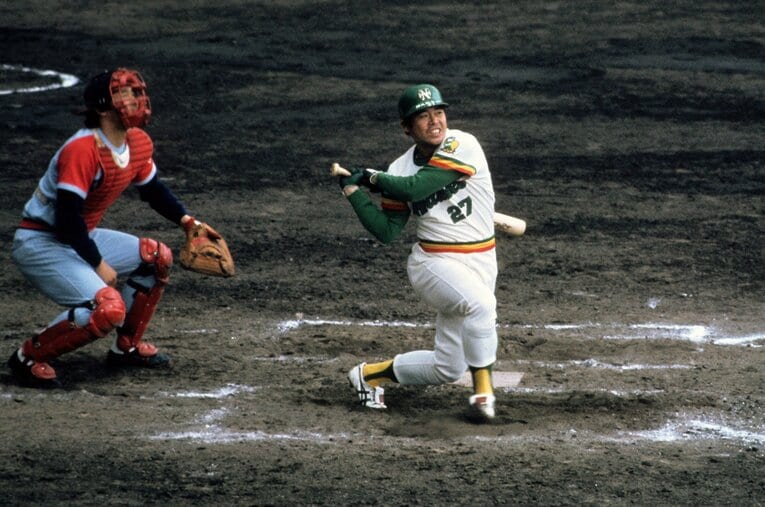 77年、大ケガ前の門田　©Katsuro Okazawa/AFLO