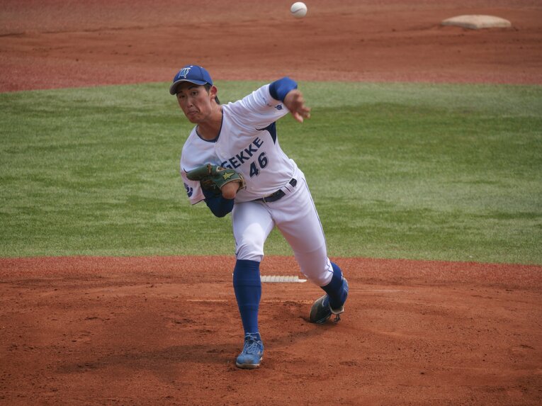 即戦力左腕として注目を集めるエイジェック谷内隆悟（25歳）　©︎PPAB-lab.