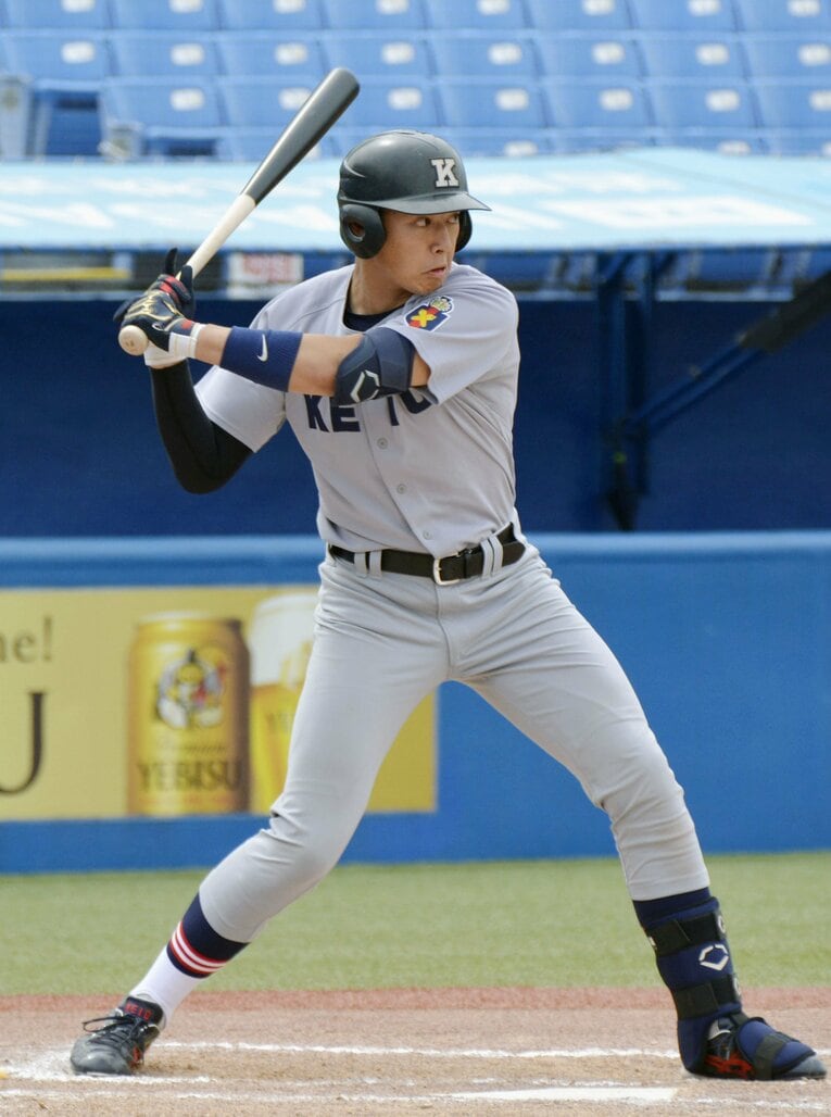 慶応大野球部、清原和博の長男・正吾（2年）。東大六大学フレッシュトーナメント「4番・一塁」で出場　©KYODO