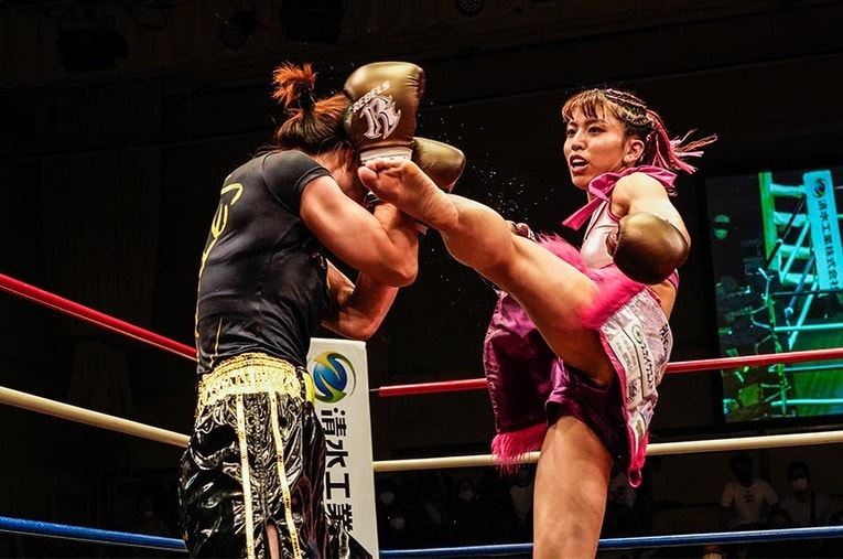 計量前日に突如試合の延期が決まったぱんちゃん璃奈。厳しい練習や減量を越えた先の緊急事態宣言だった ／ photograph by Def Fellow