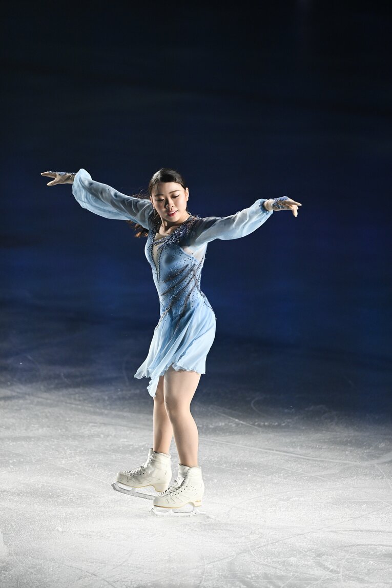 今年4月上旬、スターズ・オン・アイス大坂公演で演技を披露する紀平　©Asami Enomoto