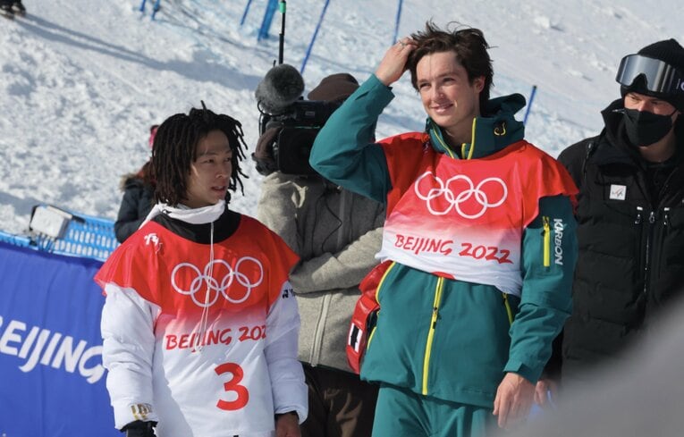 金メダルを争って鎬を削った平野歩夢とスコッティ・ジェームズ　©︎Getty Images