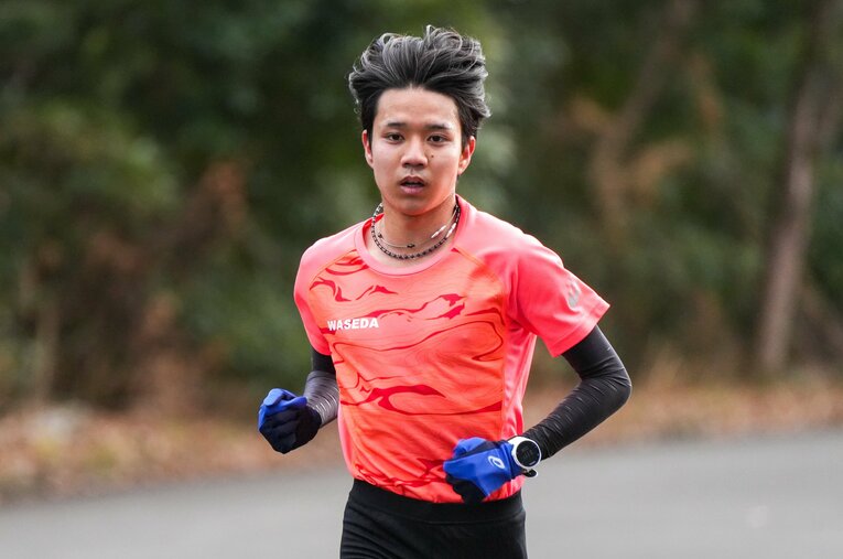 一般入試ながら3度の箱根路で好走した早大4年の菅野雄太。卒業後は大手コンサルタント会社に就職する一方、市民ランナーとして競技は続行するという ／ photograph by Satoshi Wada