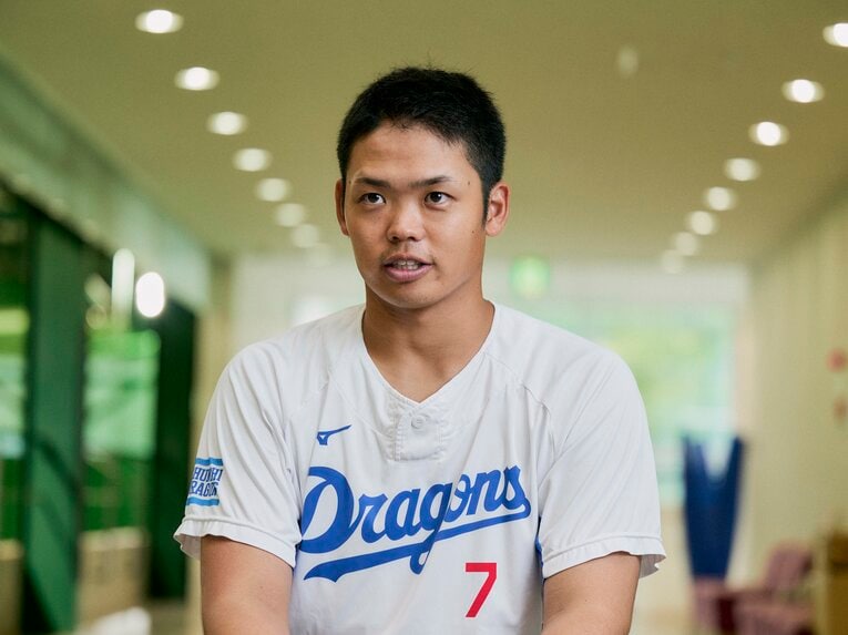 中日時代の根尾　©︎Yuki Suenaga