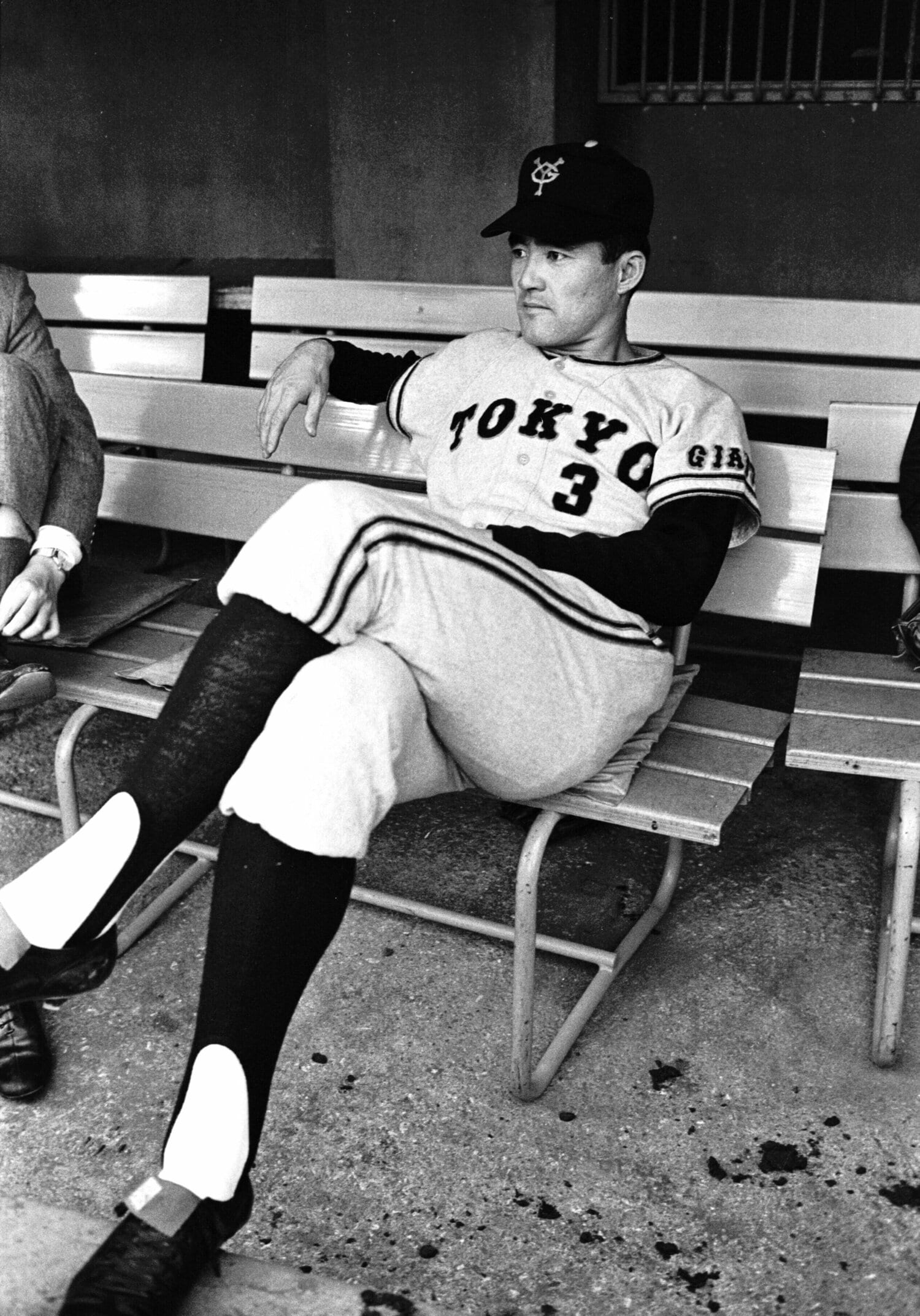 現役晩年の長嶋茂雄。ベンチでもこの貫禄　©BUNGEISHUNJU