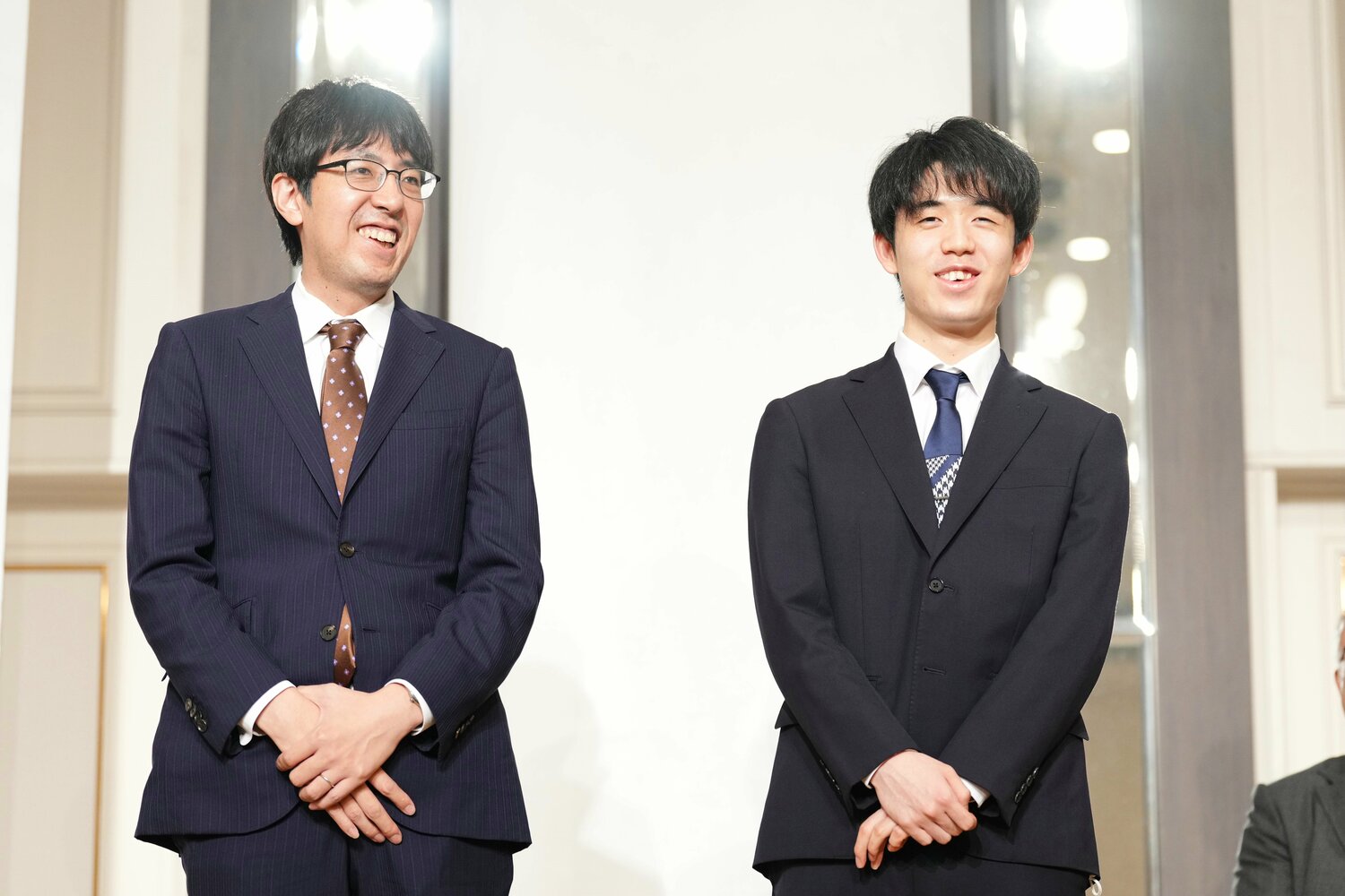 22年竜王戦での広瀬と藤井（代表撮影）©JIJI PRESS