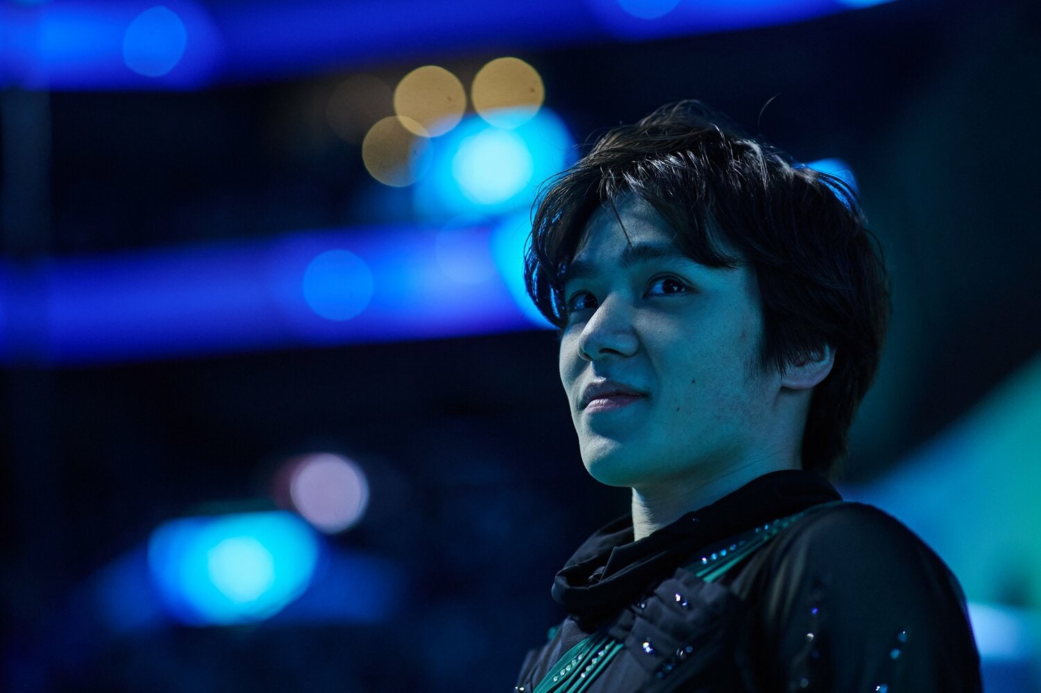 世界選手権フリーの演技前の宇野の表情　©Getty Images