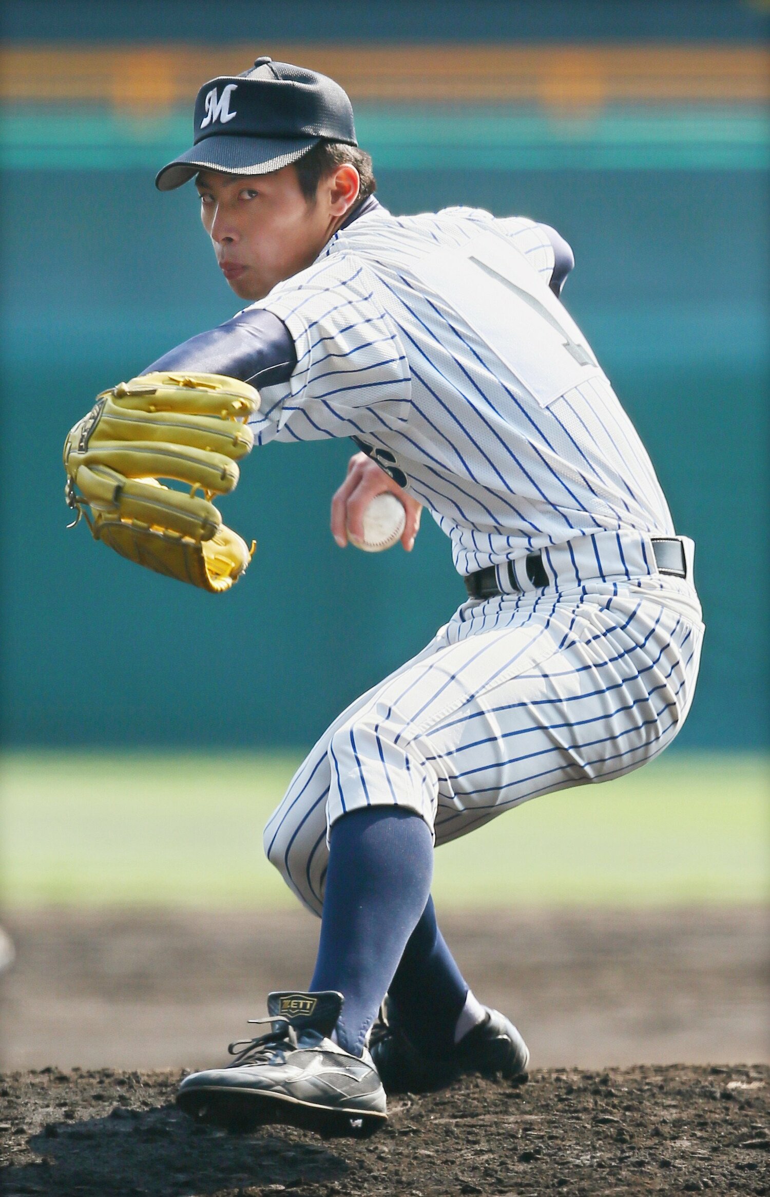 明徳義塾時代の岸潤一郎。高1夏から投手＆主軸打者として活躍した ©JIJI PRESS