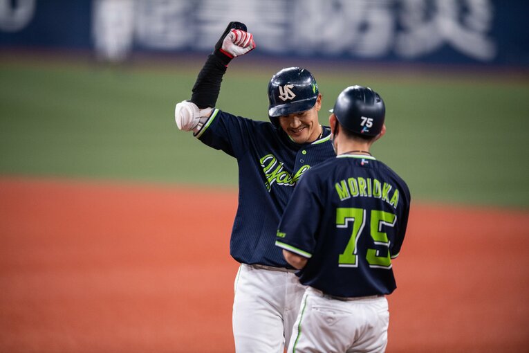 オリックスとの日本シリーズに出場した坂口　©︎Nanae Suzuki