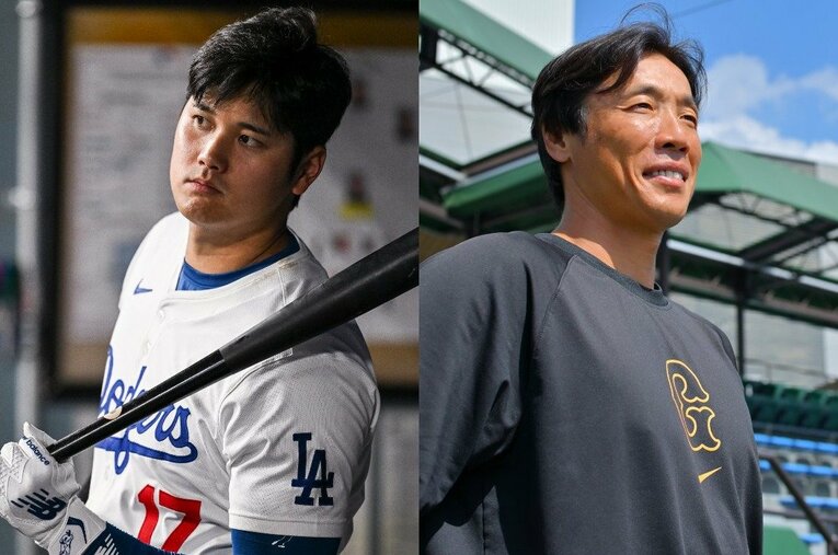 達人は達人を知る。大谷がパフォーマンスのために行なっているだろう「あること」を鈴木尚広コーチが読み解いた ／ photograph by Nanae Suzuki(L)/Hideki Sugiyama(R)