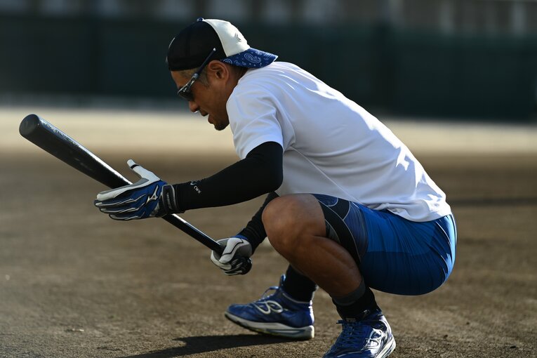 新宿高校野球部を指導したイチロー　©Naoya Sanuki