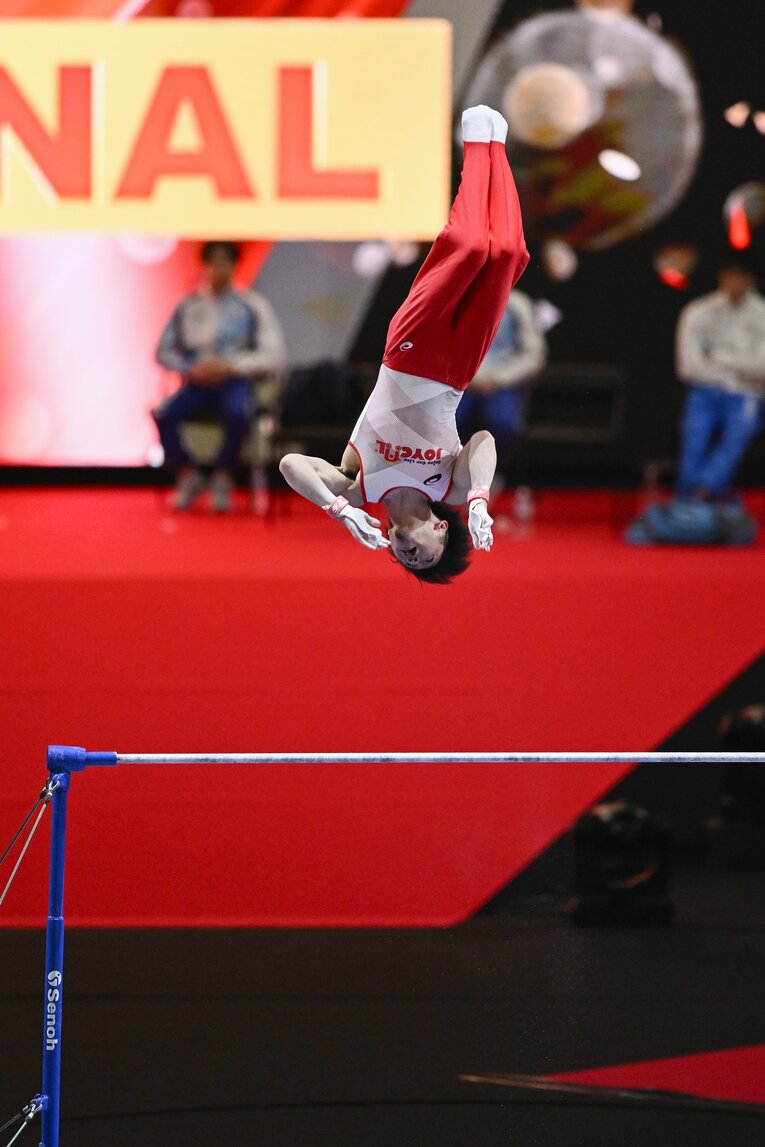 H難度の技を披露した跳馬 ©Asami Enomoto