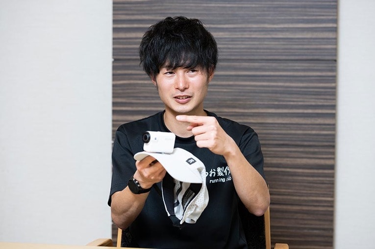 ランニング系YouTubeチャンネル『ランニング食堂』を配信する山田祐生さん ／ photograph by Tomosuke Imai