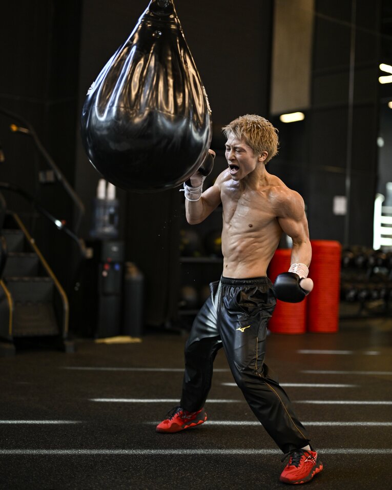 ピカソ戦直前、現地リヤドでの井上尚弥のジムワーク　©Hiroaki Finito Yamaguchi