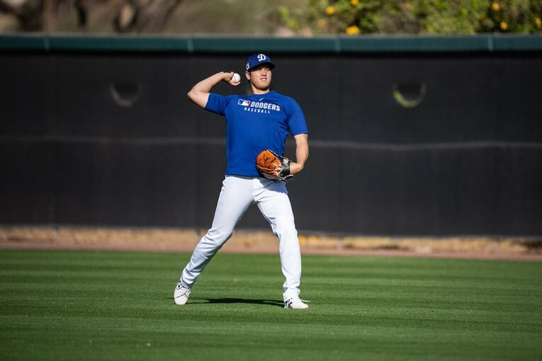 今シーズン中の投手復帰を目指す大谷 ©Nanae Suzuki