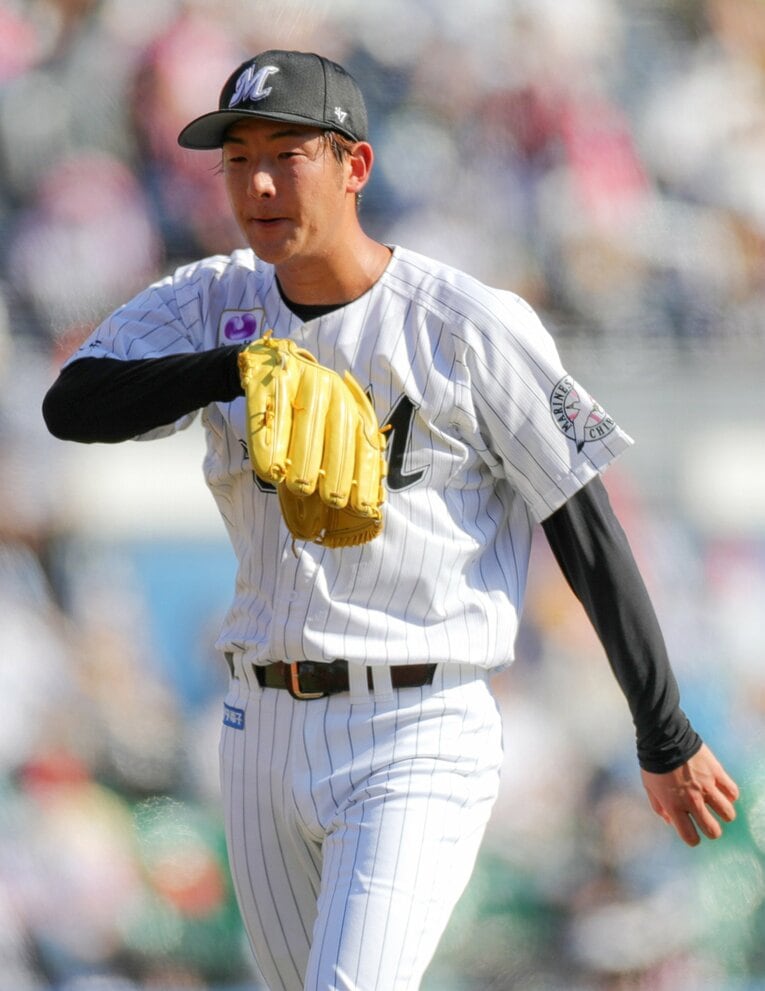 ロッテの土肥星也（28歳）。7年目、2016年ドラフト4位　©JIJI PRESS