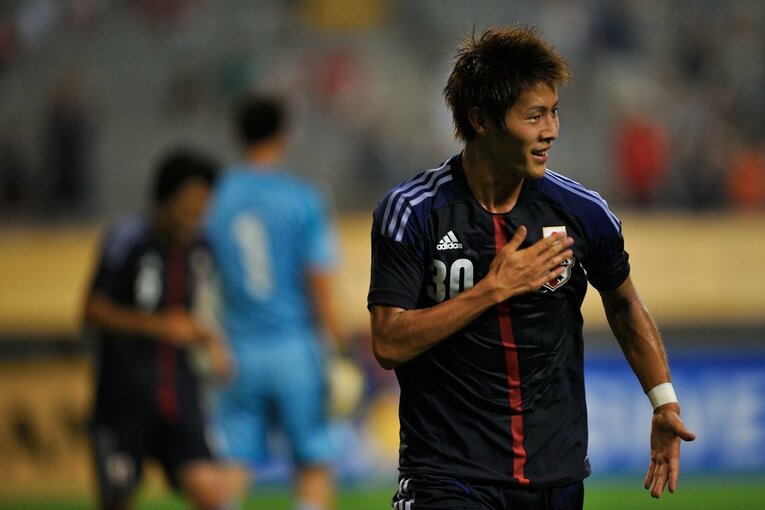 日本代表での柿谷　©Takuya Sugiyama