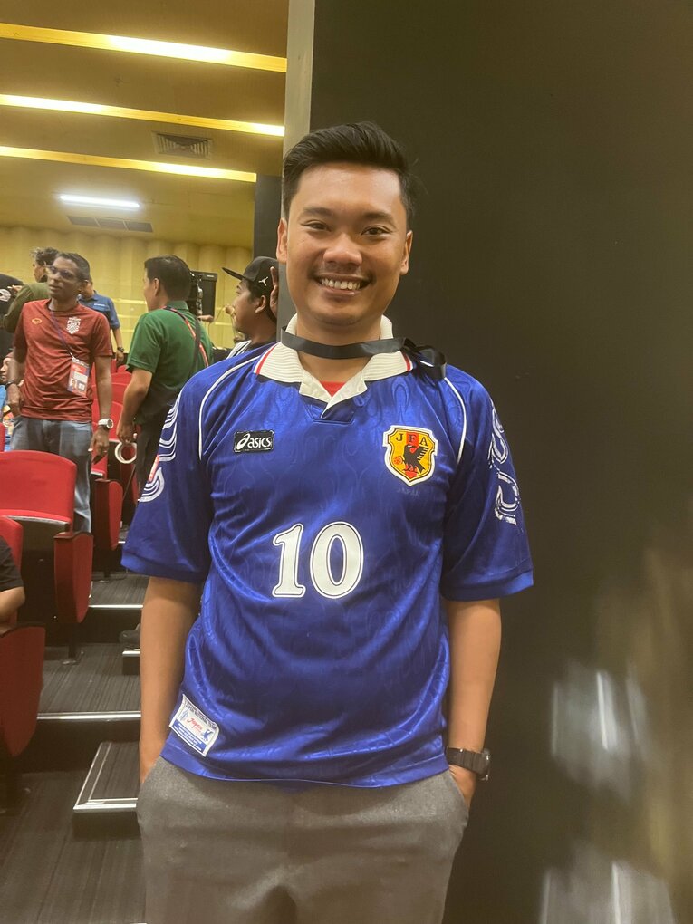 懐かしの日本代表ユニの記者も　©Yusuke Mimura