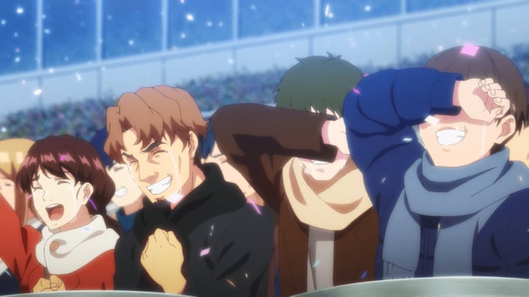 実際のレース同様、大盛り上がりのスタンドを再現　©2023 アニメ「ウマ娘 プリティーダービー Season 3」製作委員会