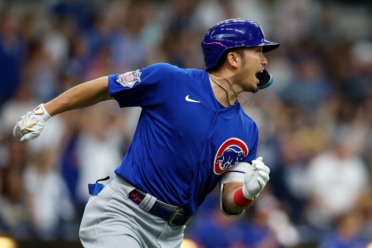 復帰戦でランニングホームランを放った鈴木　©Getty Images