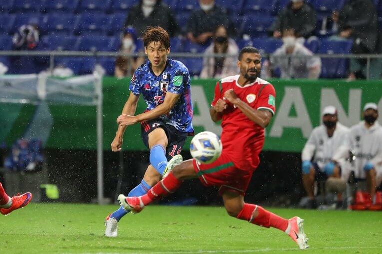 オマーン戦での大迫　©Akihiro Hayakawa/JMPA