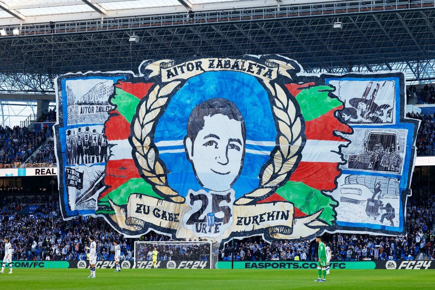 サバレタさんの鮮やかな大横断幕