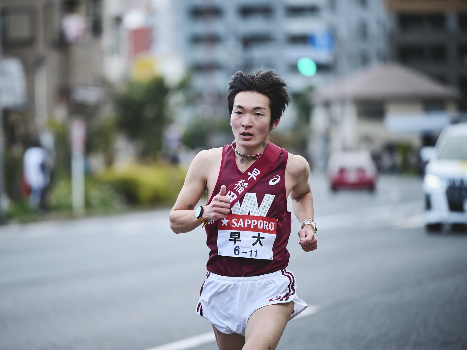 早大エースで2区を走った中谷雄飛　©Yuki Suenaga