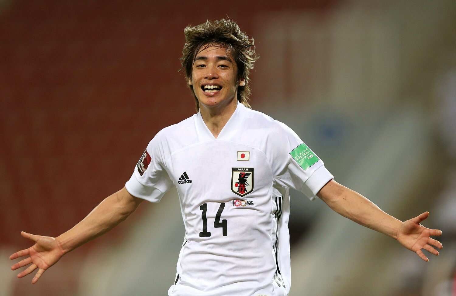 カタールW杯最終予選、第5戦ベトナム戦から第8戦サウジアラビア戦まで4試合連続ゴール。その間に日本が奪った全6ゴールに絡んだ　©Getty Images