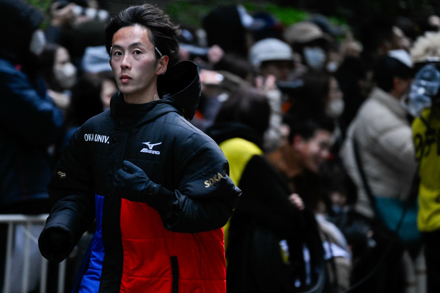 後ろから追い上げ、区間2位の好走を見せた1区の桑田　©Nanae Suzuki