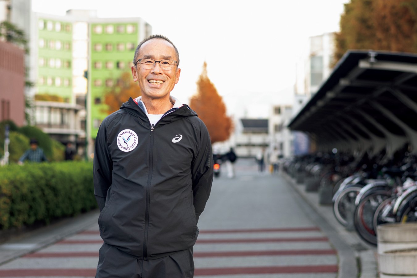 上田は現役時代、順天堂大学で5区のスペシャリストとして活躍。現在は山梨学院大学陸上競技部の顧問として中距離部門を指導する　Nanae Suzuki