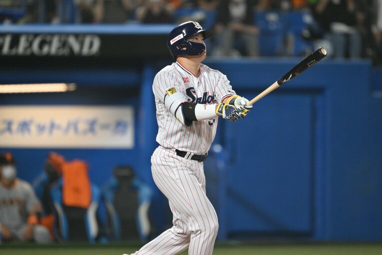 バースの記録に並ぶ54号本塁打の瞬間　©︎Hideki Sugiyama
