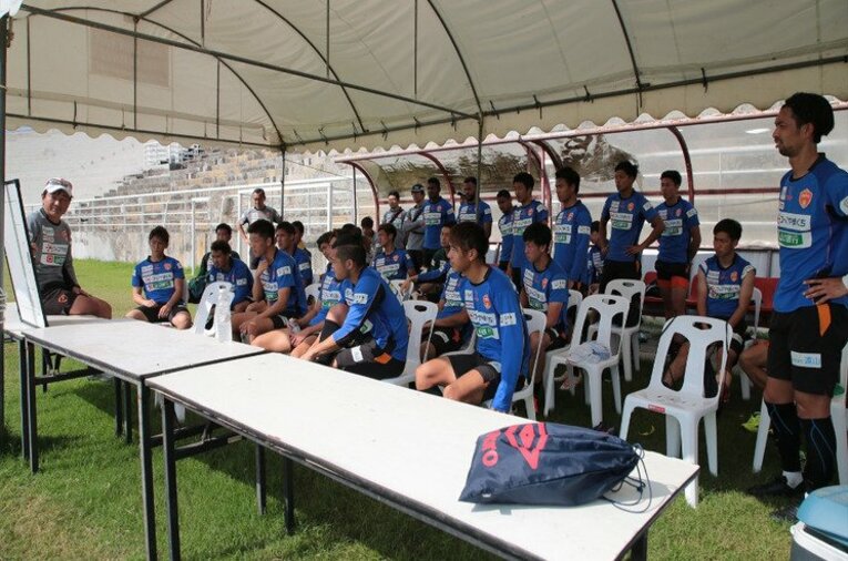 Jクラブは開幕前、何を鍛えている？レノファ山口のキャンプ潜入・前編。(12) ／ photograph by Norio Rokukawa