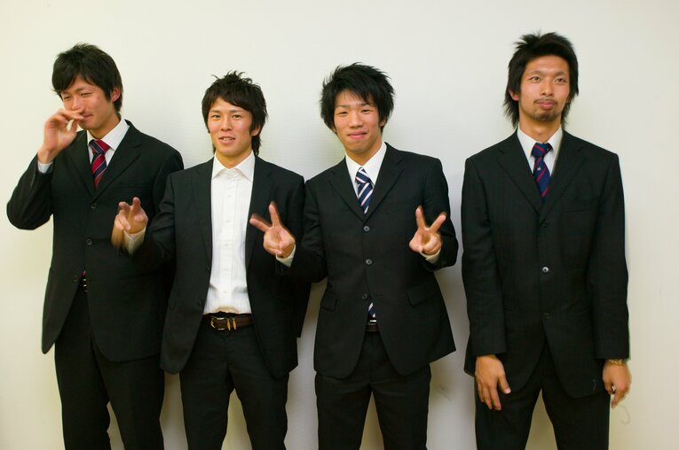 2008年の新体制会見　©KAWASAKI FRONTALE