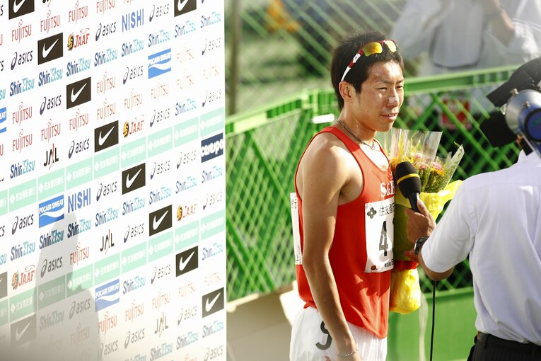 日本選手権男子1500mに出場した上野裕一郎　©Tamon Matsuzono