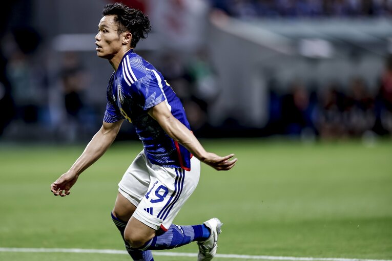 インサイドハーフで起用された旗手怜央　©Kiichi Matsumoto