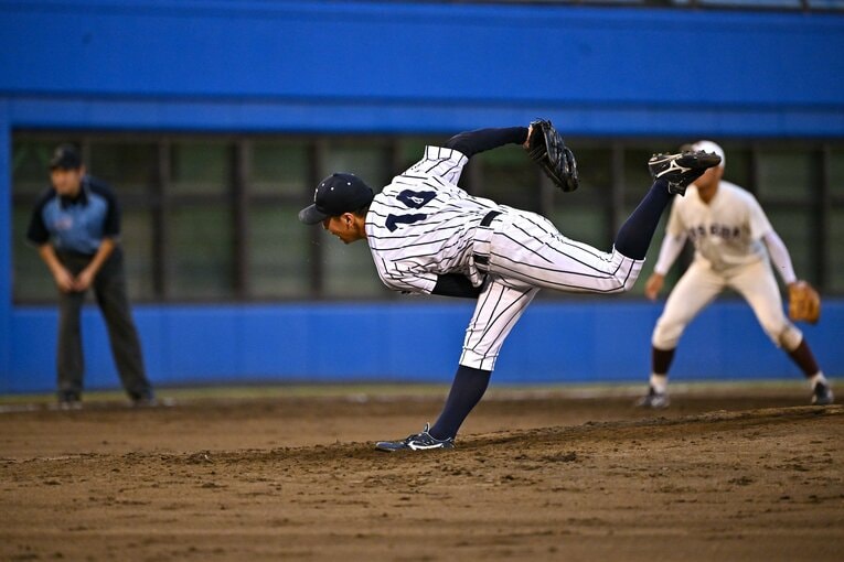 侍ジャパン大学生代表の選考合宿でも好投した渡邉　©Hideki Sugiyama
