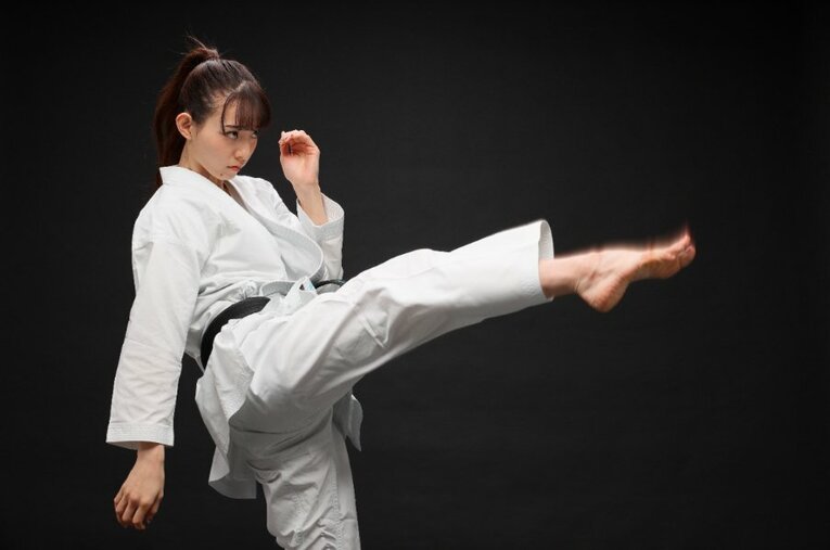 RISEのラウンドガールでありながら、選手としてもリングに上がる宮原華音。小学生時代には空手の全国大会で3連覇を成し遂げている ／ photograph by Shigeki Yamamoto