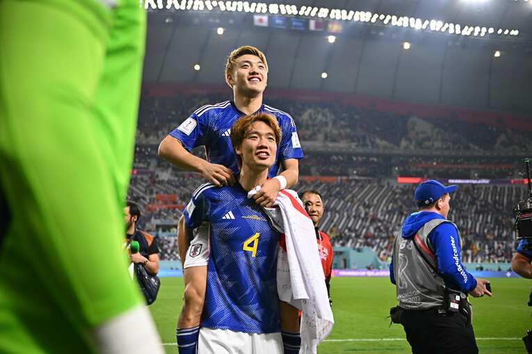 スペイン戦終了後　©Takuya Kaneko／JMPA