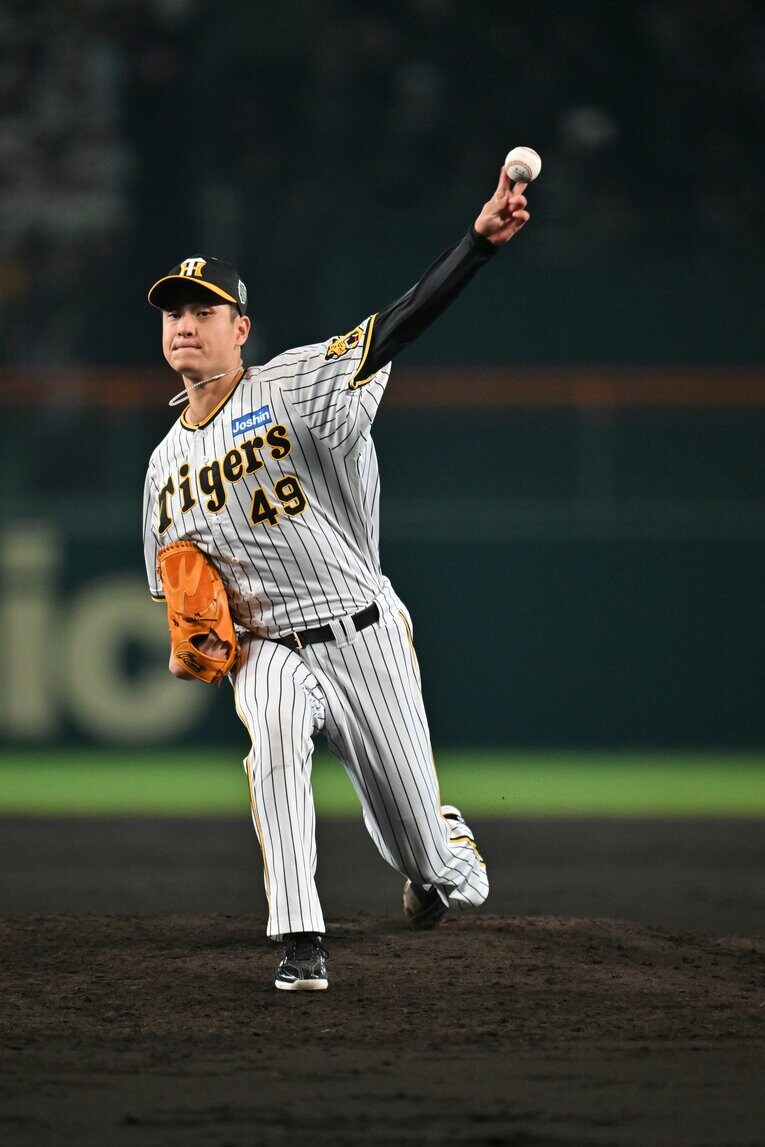 ペナントレースでは12勝を挙げ、阪神の「アレ」立役者の1人に　©Hideki Sugiyama
