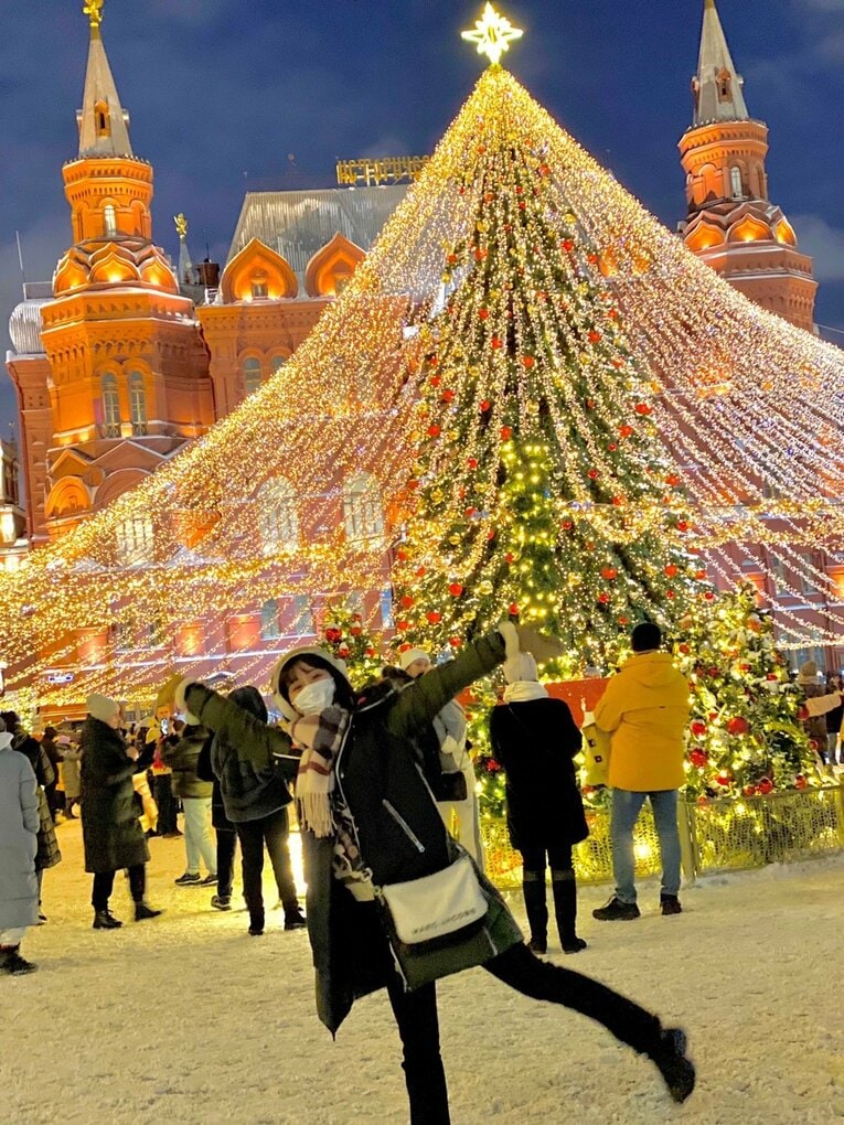 街を彩るイルミネーション（本人提供）