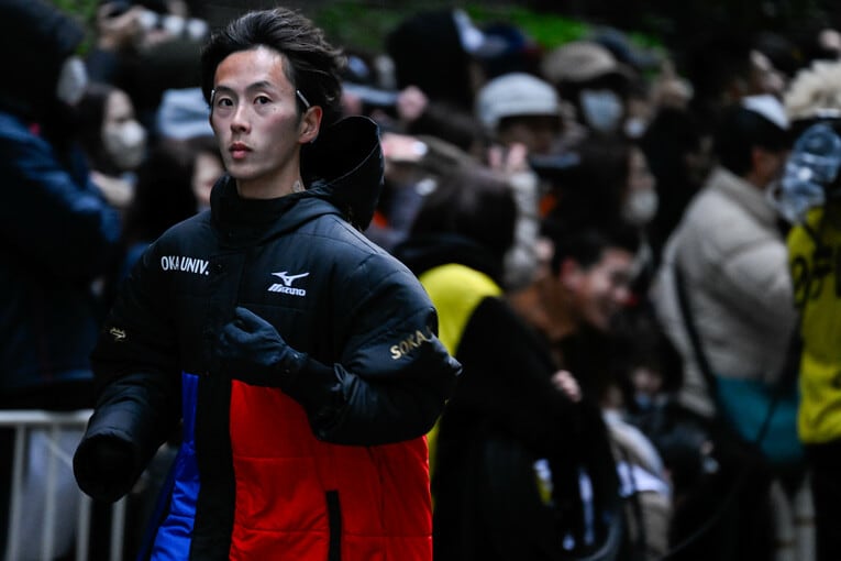 後ろから追い上げ、区間2位の好走を見せた1区の桑田　©Nanae Suzuki