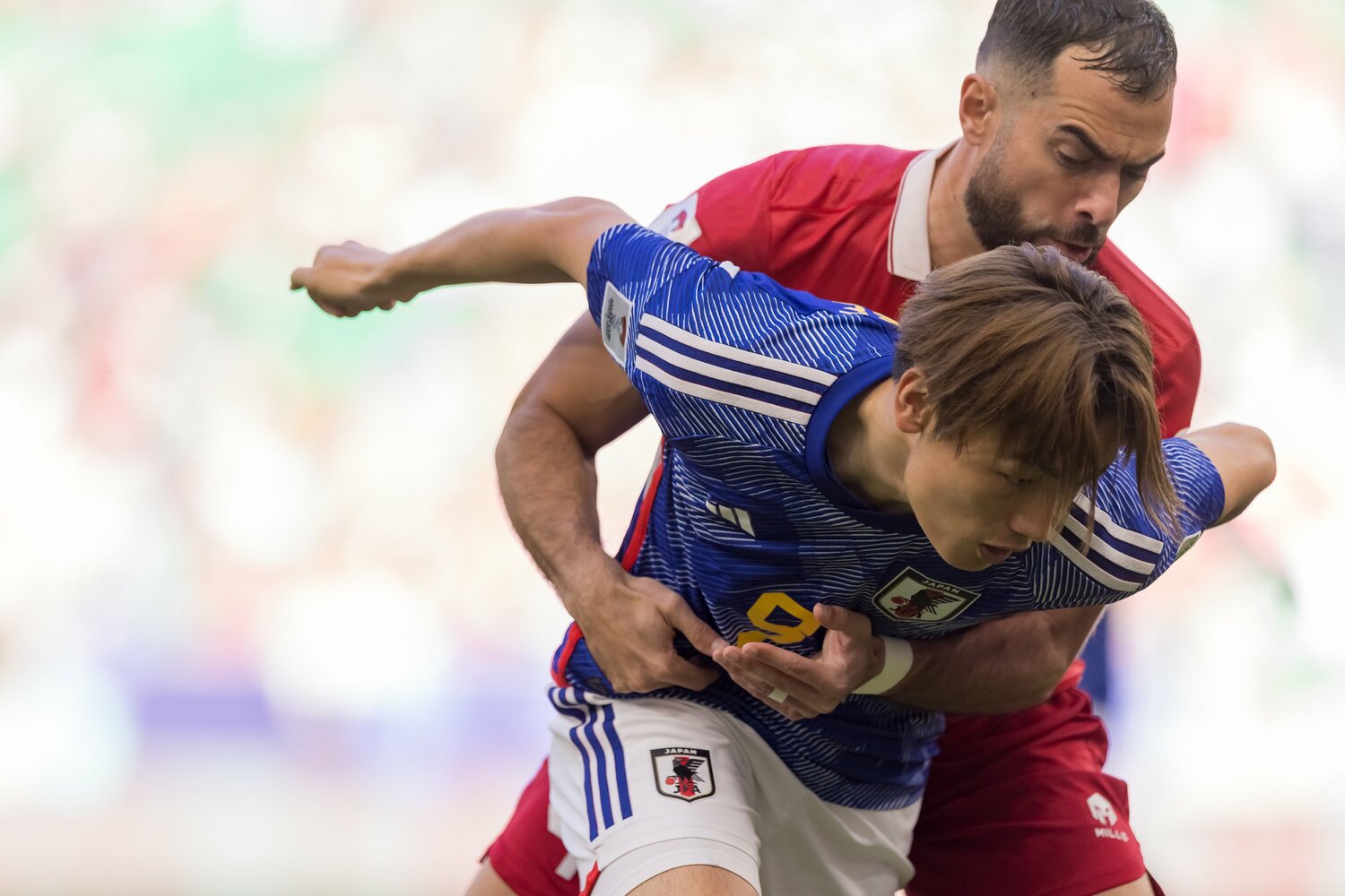 PKを得た上田のプレー　©Getty Images