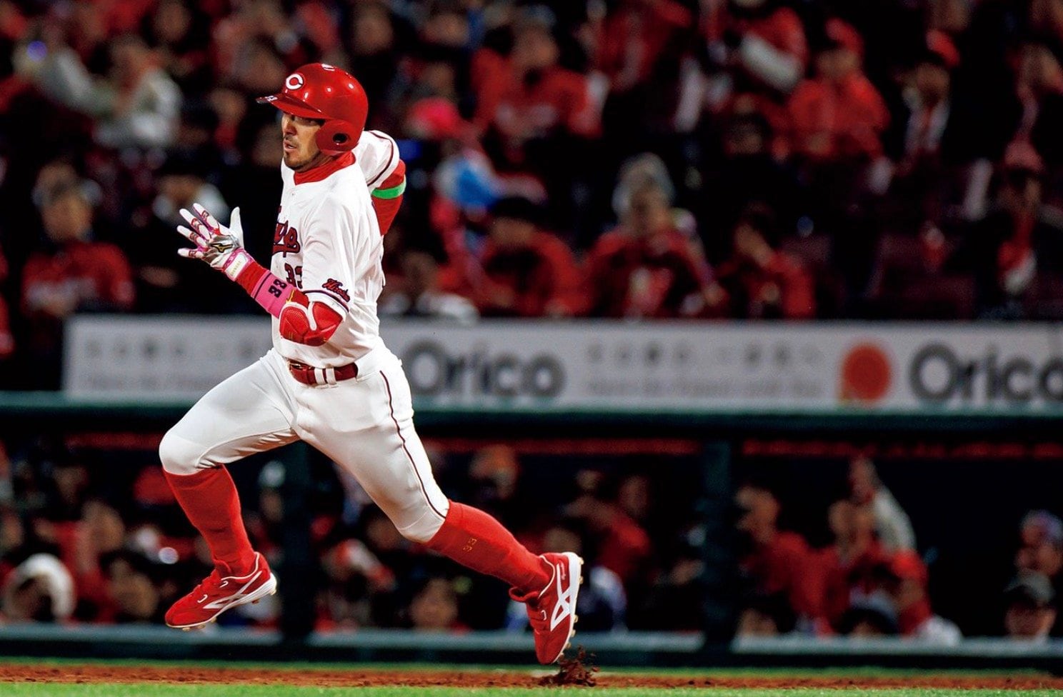 '16年～'18年のリーグ3連覇の黄金期を知る菊池はプロ14年目。開幕戦、今季チーム初安打を放った　©Kiichi Matsumoto