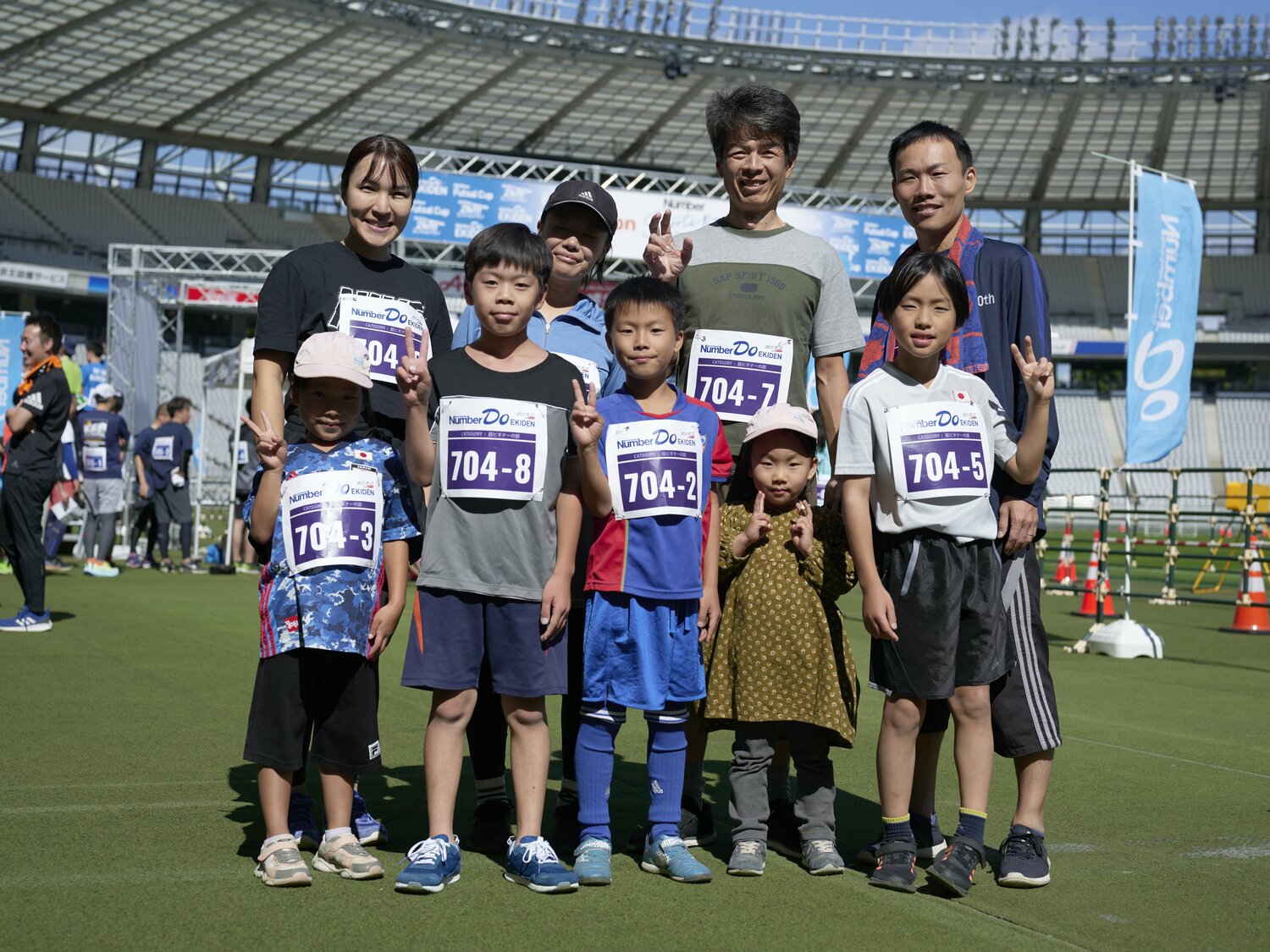 前列左が最年少参加の北浦奈美ちゃん　©Yuki Suenaga