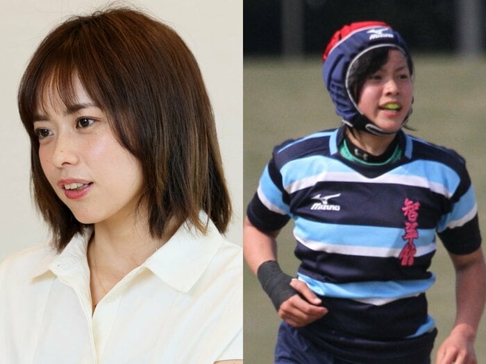 「“島根のビリギャル”と呼ばれて（笑）」3歳からラグビー→全国制覇も経験の女子選手が“ある名門大”進学で受けた衝撃「マネージャーとしてなら…と」＜Number Web＞ photograph by (L)Shigeki Yamamoto、(R)Nobuhiko Otomo