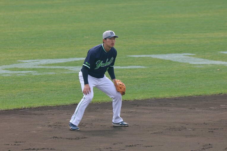 キャンプでの田中。まだまだ緊張感がある毎日だという　©Fumi Sawai