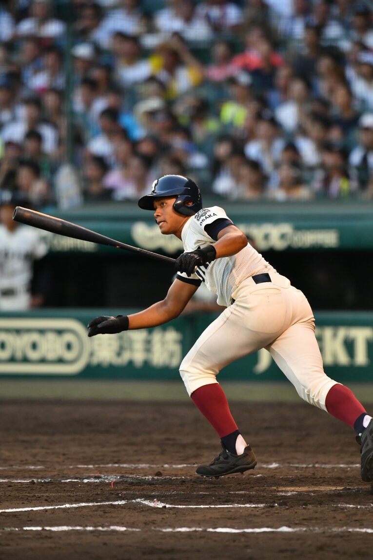 大阪桐蔭・山本ダンテ武蔵 （2017年夏の甲子園3回戦・対仙台育英） ©︎Hideki Sugiyama